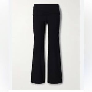 SKIMS Black ribbed fold over Flare Pants